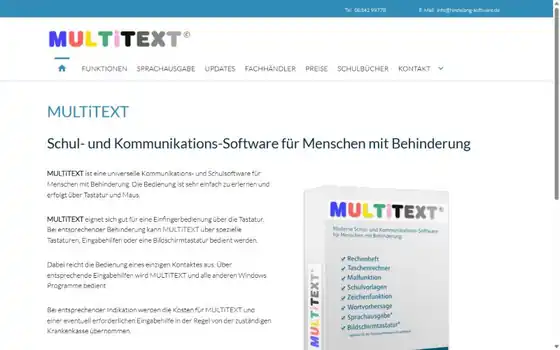 Screenshot der Website MULTiTEXT